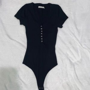 Abercrombie & Fitch Short Sleeve Henley Bodysuit
